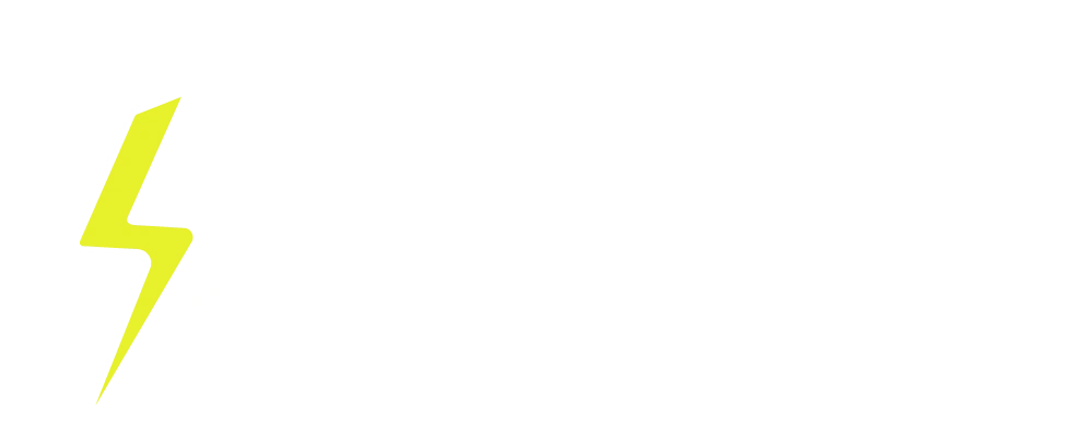 Cunha Electric Corp logo featuring a yellow lightning bolt icon with white company text on a black background.